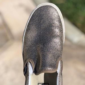 Gold sparkly vans. Size 8.5